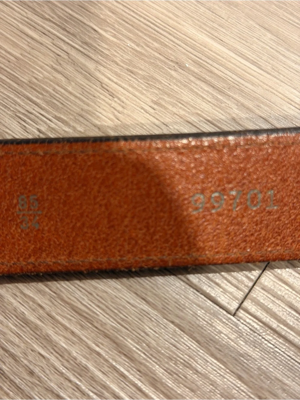 Allen Edmonds Leather Belt Mens 34 Brown Black Two Tone Casual USA Brass Buckle